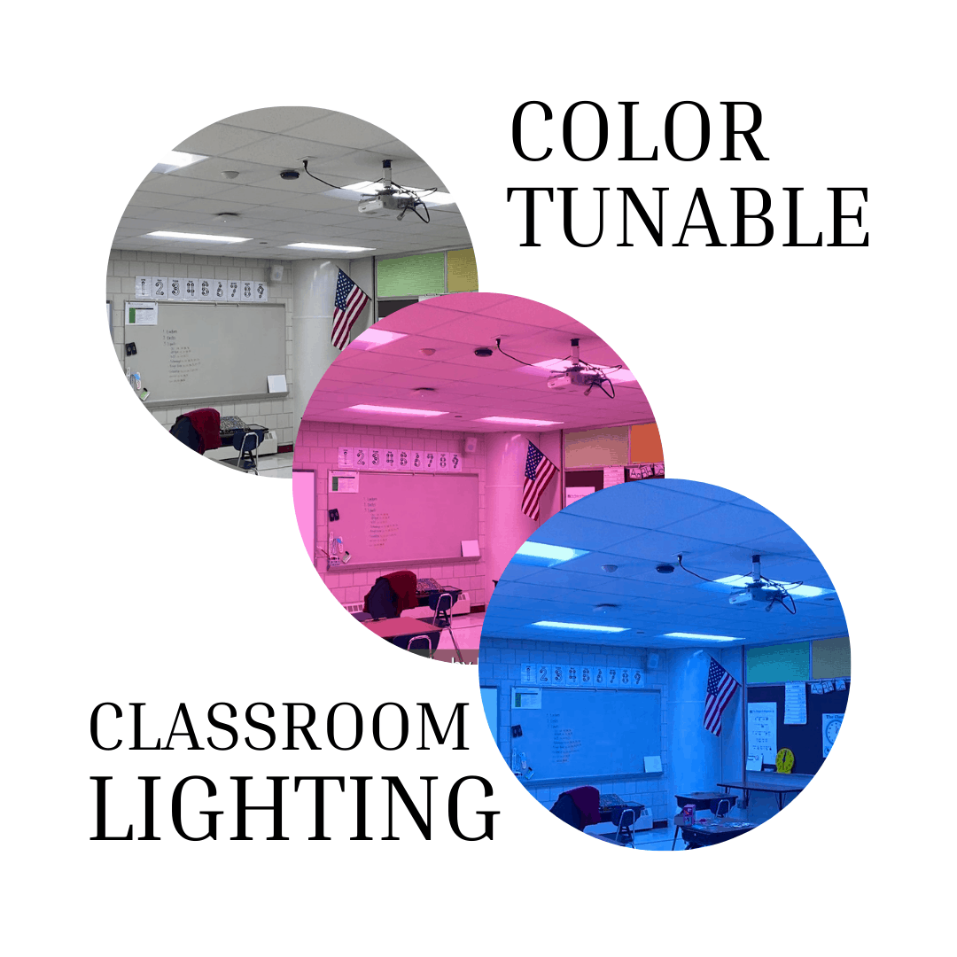 Full color tunable LED lights in classrooms